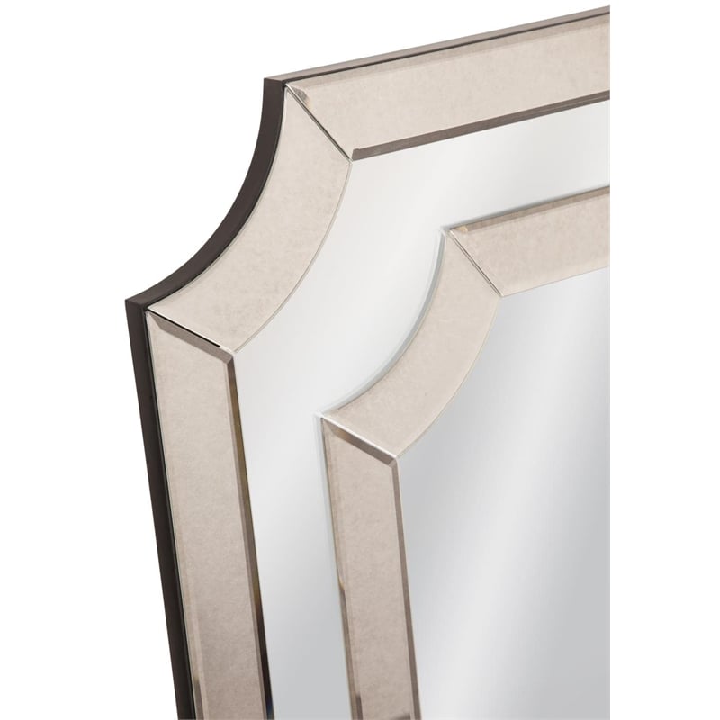 Bassett Mirror Jules Wall Mirror in Clear Mirror Glass Engineered Wood