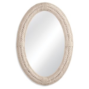 mila wall mirror in white wood