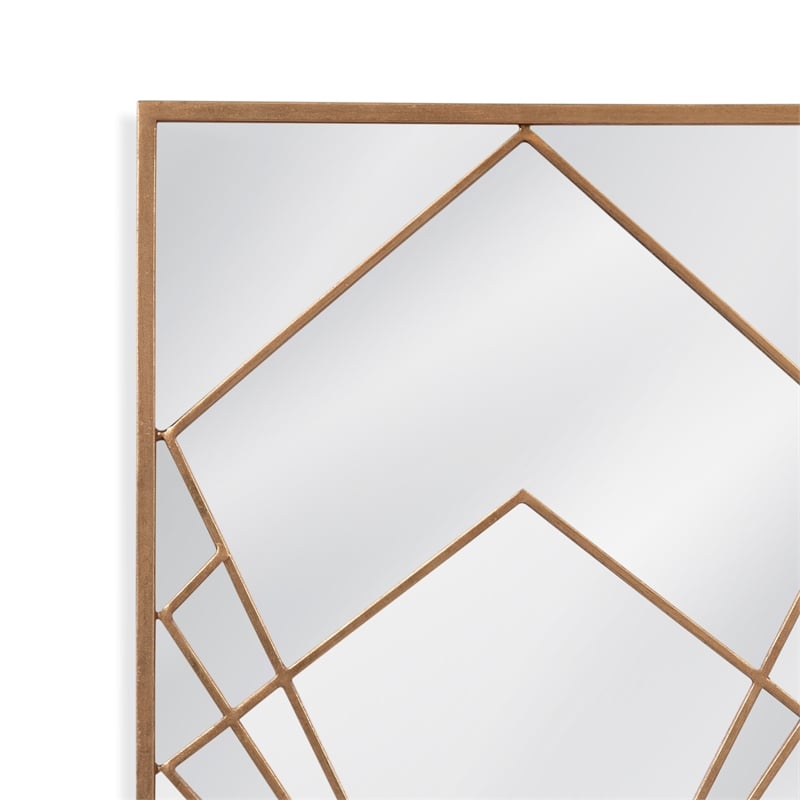 Bassett Mirror Jase Metal Wall Mirror in Gold Frame