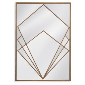 bassett mirror jase metal wall mirror in gold