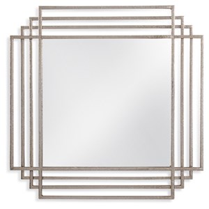 Bassett Mirror Gillis Metal Wall Mirror in Silver Leaf