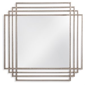bassett mirror gillis metal wall mirror in silver leaf