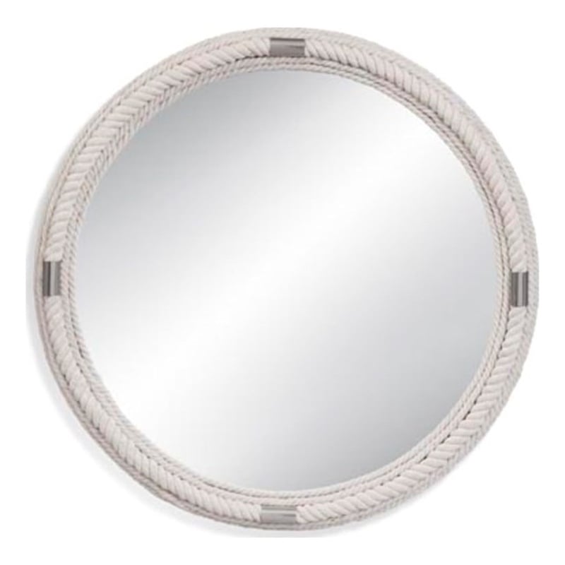 Bassett Mirror Largo Wall Mirror in White Engineered Wood