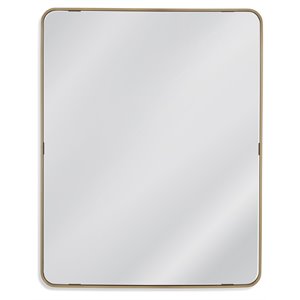 bassett mirror karnak metal wall mirror in brushed brass