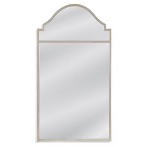 essex arched metal wall mirror in antique silver