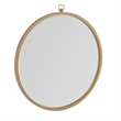 Logaan Metal Wall Mirror in Gold Leaf Finish with Pocket Watch Details