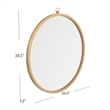 Logaan Metal Wall Mirror in Gold Leaf Finish with Pocket Watch Details