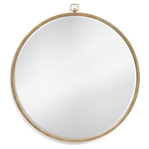 bedford metal wall mirror in gold leaf