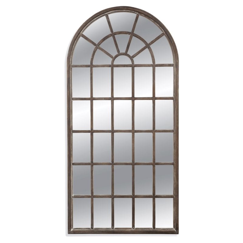 Berwyn Leaner Mirror in Weathered Brown Polyurethane