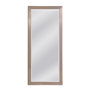 Stainless Leaner Mirror in Polished Chrome Wood Frame