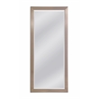 Stainless Leaner Mirror in Polished Chrome Wood Frame