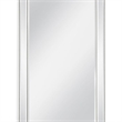 Bassett Mirror Ashley Leaner Wood Mirror in Shiny White and Silver