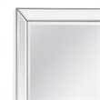Bassett Mirror Ashley Leaner Wood Mirror in Shiny White and Silver