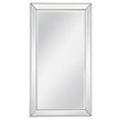 Bassett Mirror Ashley Leaner Wood Mirror in Shiny White and Silver