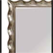 Bassett Mirror Pie Crust Leaner Mirror in Silver Leaf Polyurethane Frame