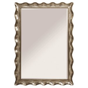 bassett mirror pie crust leaner mirror in silver leaf