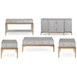 Perrine Wood 4-Door Server in Soft Graphite Gray