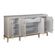 Perrine Wood 4-Door Server in Soft Graphite Gray