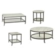 Whitman Marble Round Modern Cocktail Table in Bronze