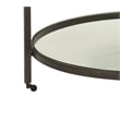 Whitman Marble Round Modern Cocktail Table in Bronze