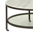 Whitman Marble Round Modern Cocktail Table in Bronze