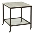 Bassett Mirror Whitman Marble Rectangular End Table in Bronze