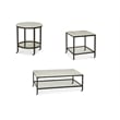 Bassett Mirror Whitman Marble Rectangular End Table in Bronze