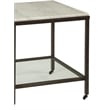Bassett Mirror Whitman Marble Rectangular End Table in Bronze