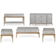 Perrine Wood Rectangular End Table in Soft Graphite Gray