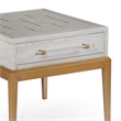 Perrine Wood Rectangular End Table in Soft Graphite Gray