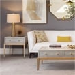 Perrine Wood Rectangular End Table in Soft Graphite Gray