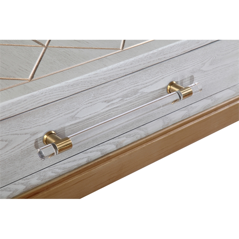 Perrine Wood Console Table in Soft Graphite Gray