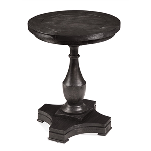 hanover wood round end table in dark coffee bean