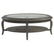 Raiden Oval Wood Cocktail Table in Coffee Bean