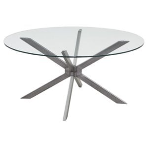deen metal round cocktail table in gunmetal gray
