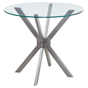 deen metal round end table in gunmetal gray