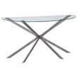 Bassett Mirror Deen Metal Console Table in Gunmetal Gray