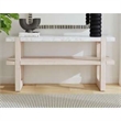 Newport Marble Console Table in Sun-Bleached Ash Brown