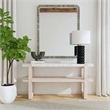 Newport Marble Console Table in Sun-Bleached Ash Brown
