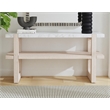 Newport Marble Console Table in Sun-Bleached Ash Brown