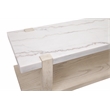 Newport Marble Console Table in Sun-Bleached Ash Brown