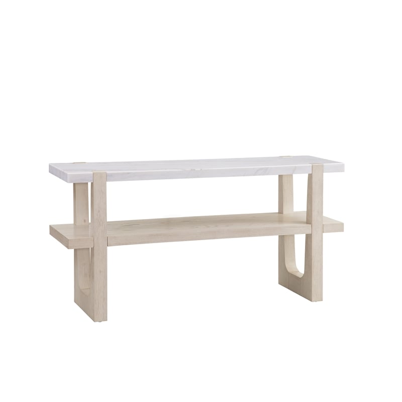 Newport Marble Console Table in Sun-Bleached Ash Brown