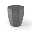 Babaloo Concrete Stone Octagonal End Table in Gray