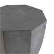 Babaloo Concrete Stone Octagonal End Table in Gray