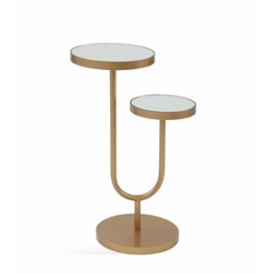 High-Low Metal Scatter Table in Gold Metal
