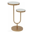 High-Low Metal Scatter Table in Gold Metal