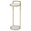 Bassett Mirror Surrey Marble Scatter Table in Gold Leaf and White