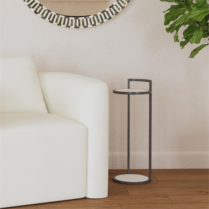 Surrey Marble Scatter Table in Black and White