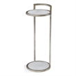 Bassett Mirror Surrey Marble Scatter Table in Silver Leaf