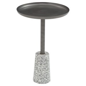 nash metal scatter table in gunmetal gray